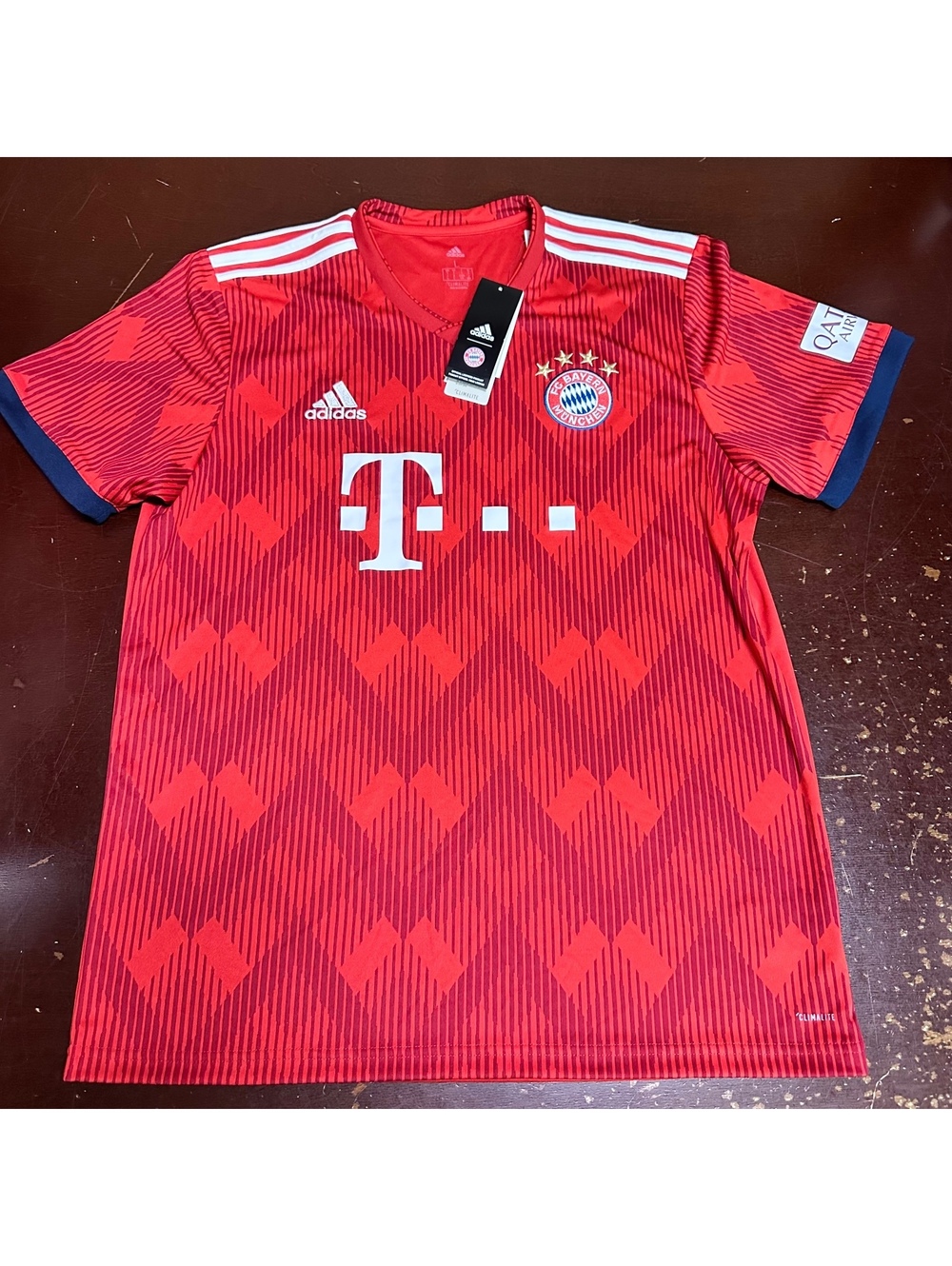Adidas FC Bayern Munich Home Mens soccer Jersey Strong Red-White cf5433 Large